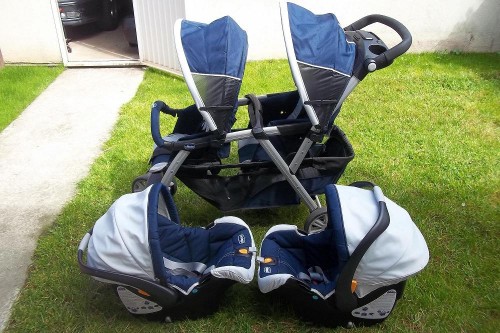 poussette double avec cosy
