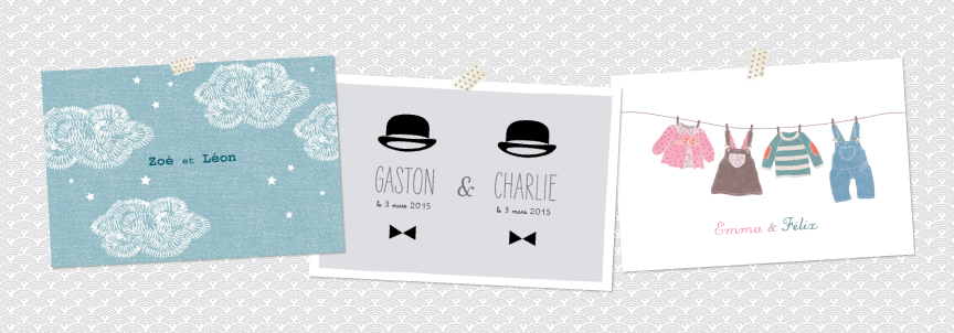 faire part naissance illustré