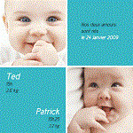 faire part naissance jumeaux