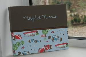 Album photo personnalisé avec voitures de courses