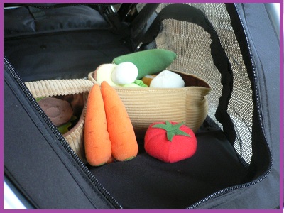 Poussette double Panier