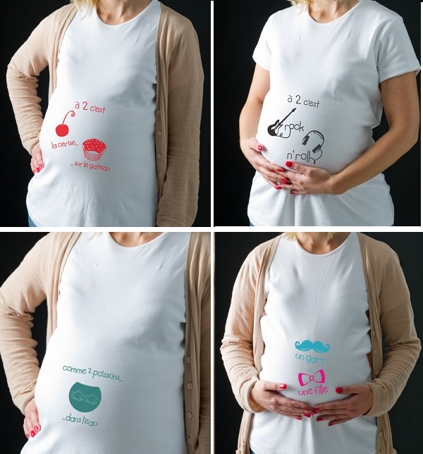 Pull pour femme enceinte - T-shirt de grossesse - T-shirt de