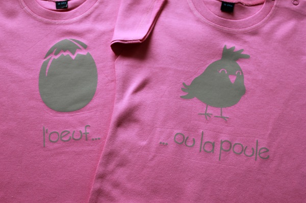 t-shirts oeufs ou la poule