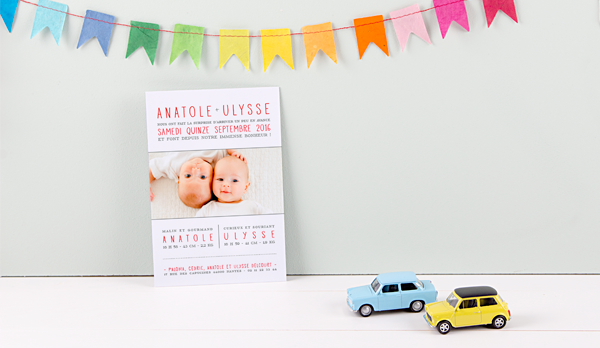 Faire part naissance A la Une