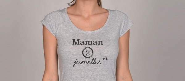 T-shirt Maman de jumelles