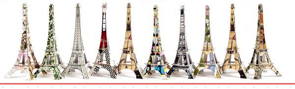 tour eiffel puzzle et à colorier