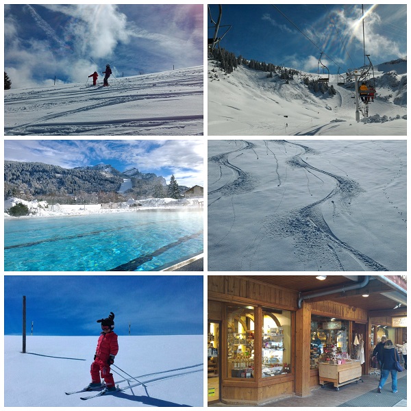 Carroz d'arraches grand massif avec es enfants